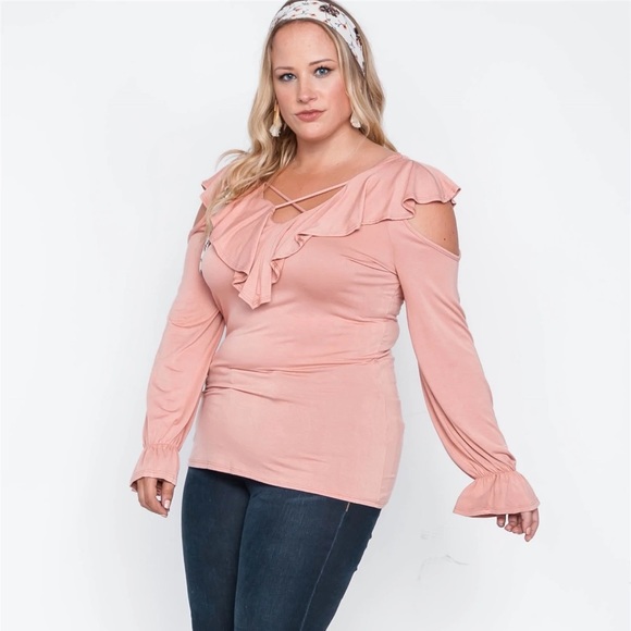 Farrah Flounce Cold Shoulder Top - Picture 5 of 5